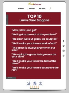 Attractive Lawn Care Slogans Taglines Ideas To Attract Plant