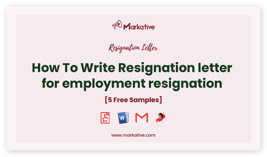 How To Write Appealing Employment Resignation Letter Free Samples