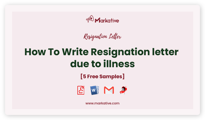 Write A Best Resignation Letter Due To Illness Templates Markative