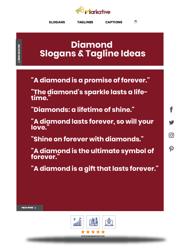 A diamond is forever tagline