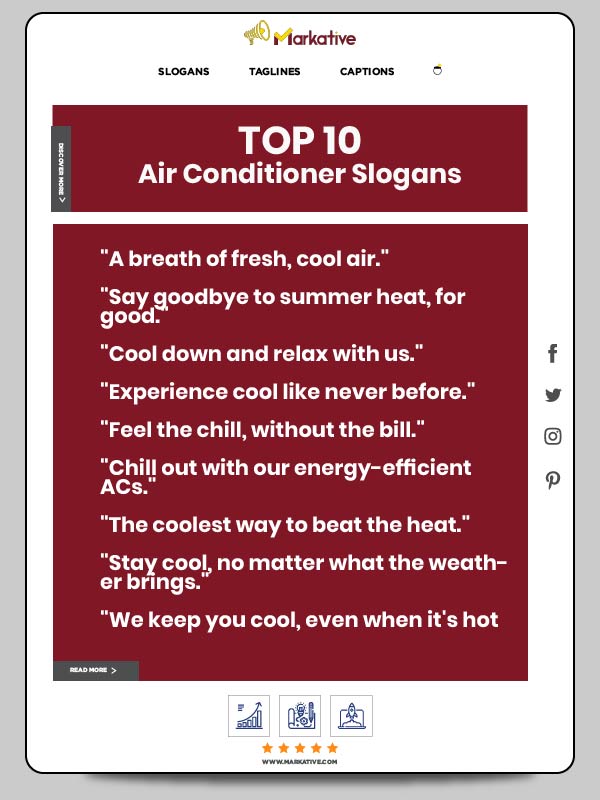 Air conditioner tagline
