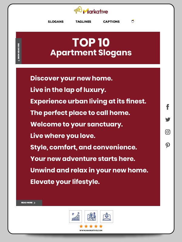 Apartment Marketing Slogans