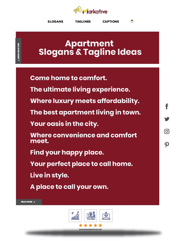 Apartment Taglines