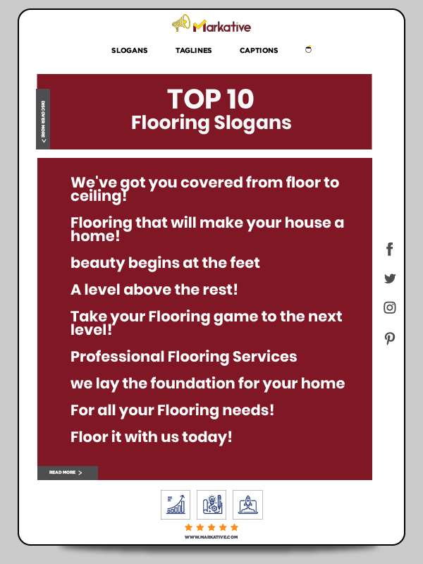 Catchy slogans for a flooring business