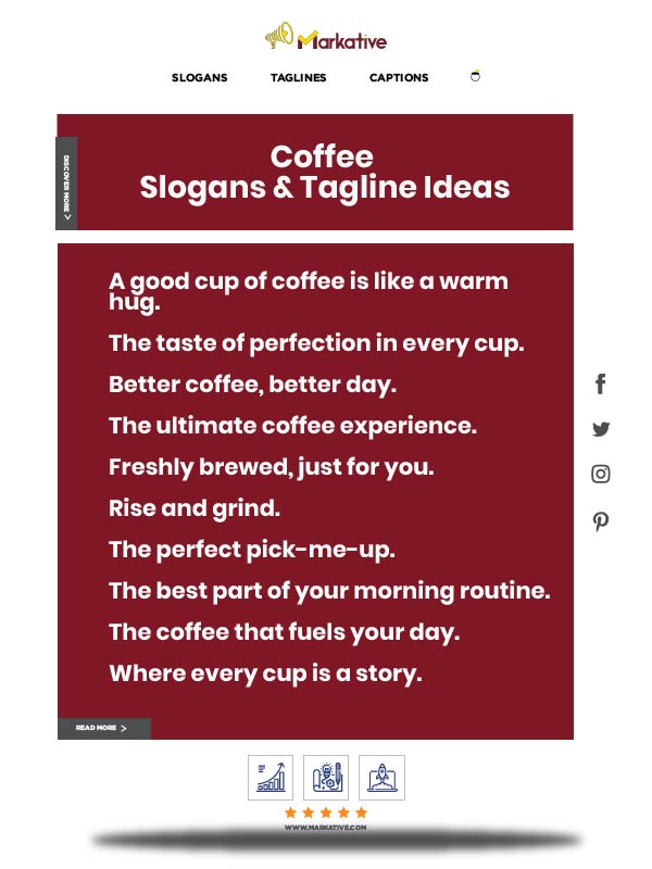 Coffee shop slogans