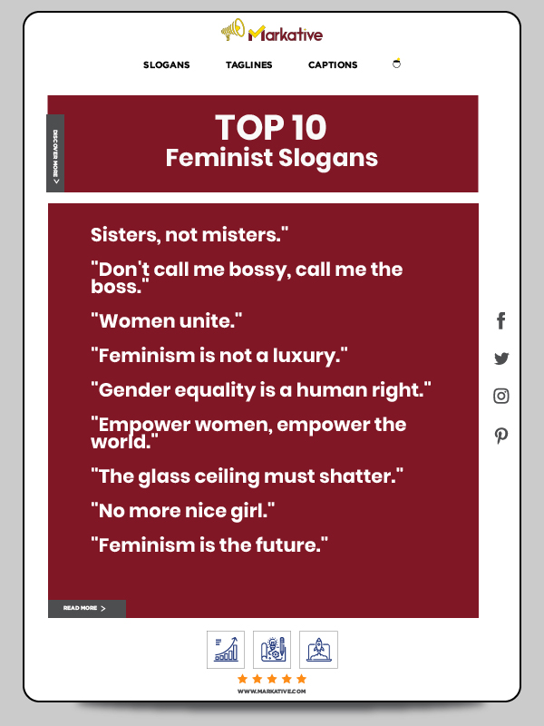 Famous feminist slogans