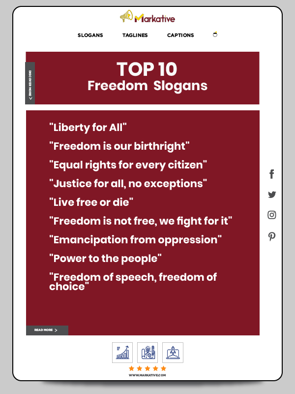 Freedom Slogans ideas