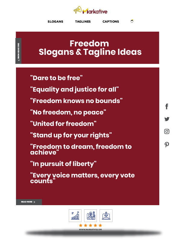 Freedom Slogans taglines