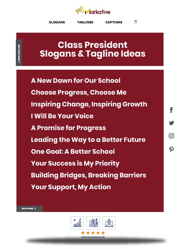 Funny class president slogans