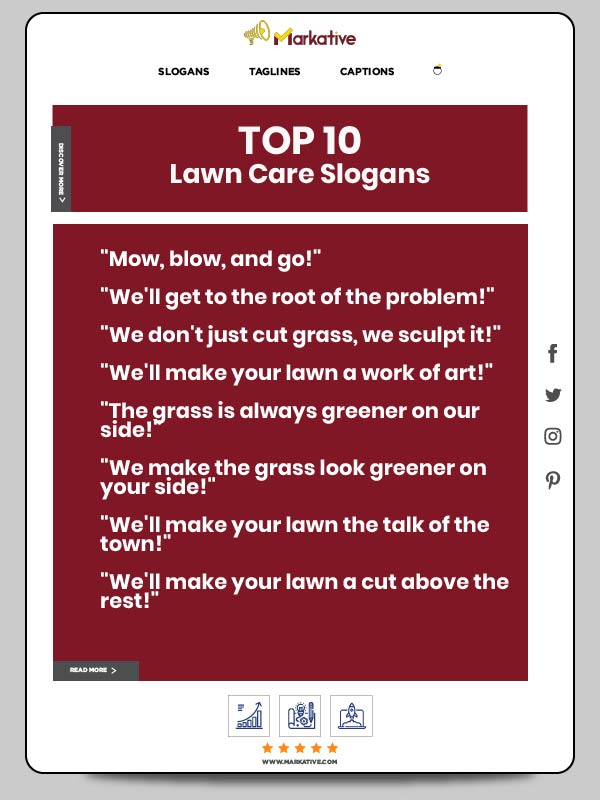 Funny lawn care slogans