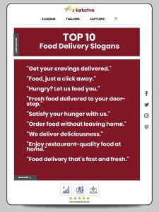 Creative Food Delivery Slogans Taglines Ideas Markative