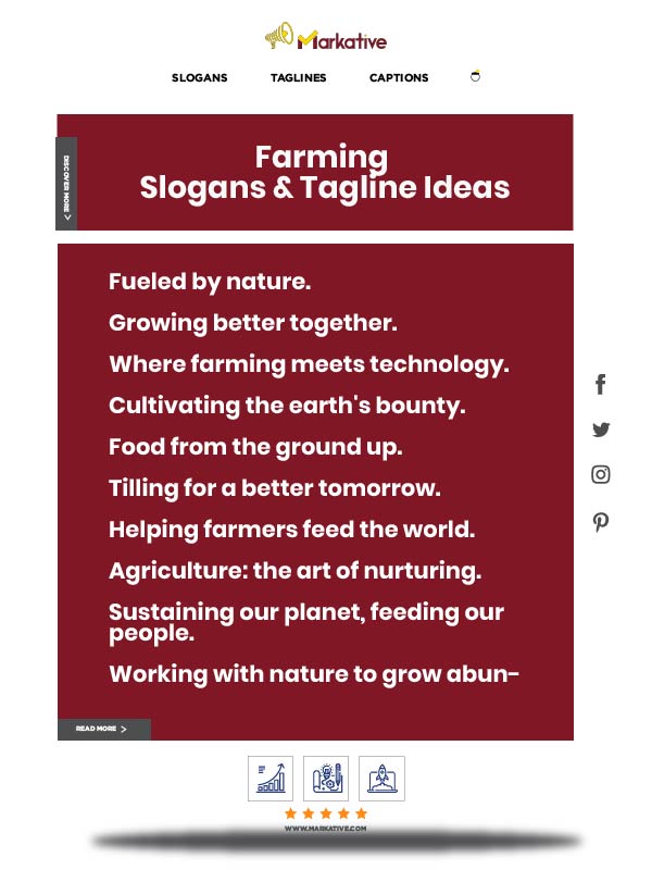 Organic farming slogans