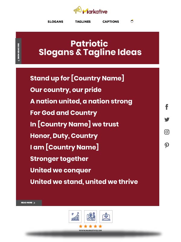 Patriotic taglines