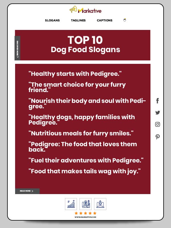 Pedigree dog food slogan