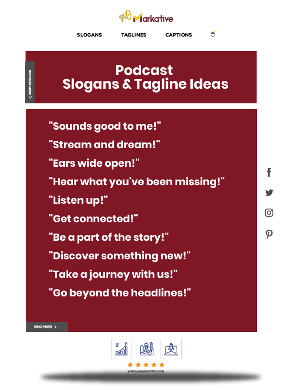 Podcast taglines ideas