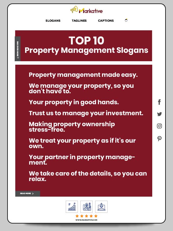 Property management taglines