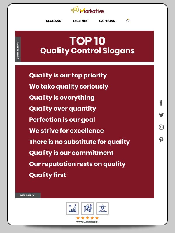 Quality Control Slogans ideas