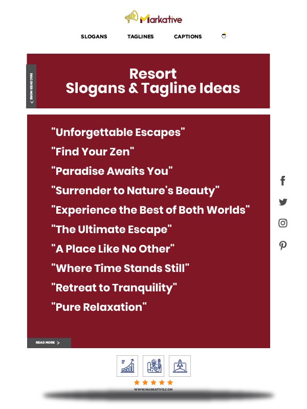 Resort tagline ideas