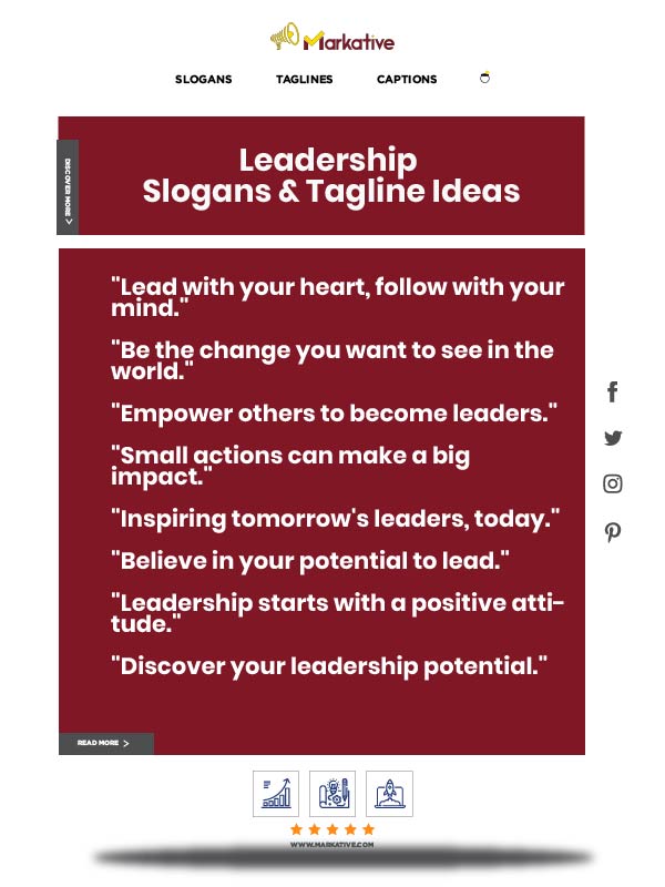 Servant leadership slogan