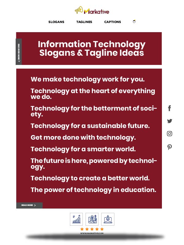 Slogan about information technology