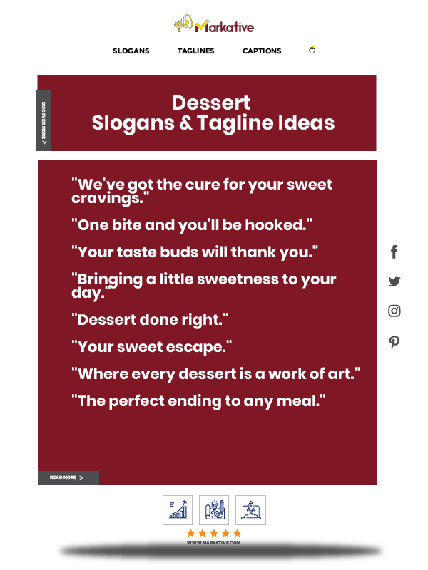 Slogan for dessert business