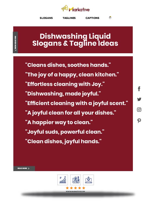 Slogan for dishwashing liquid