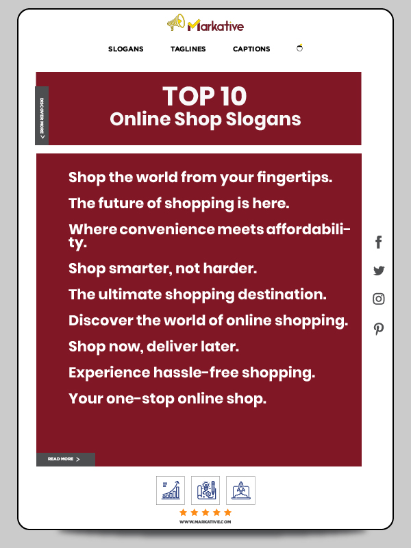Slogan for online shopping