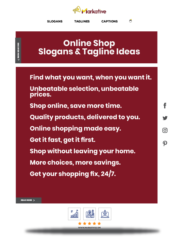 Slogan for online store