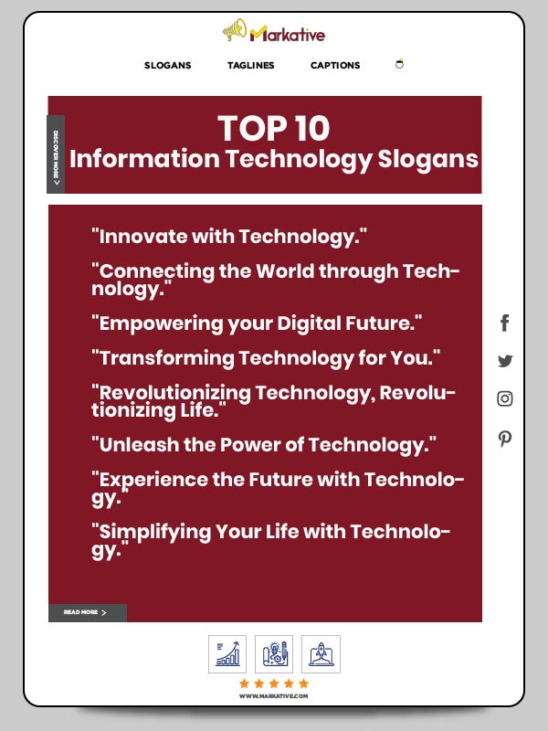 Slogan information technology