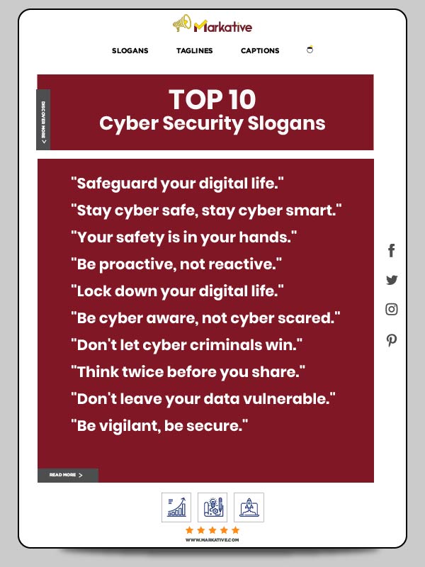 Slogan on cyber safety