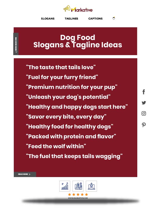 Tagline for dog food