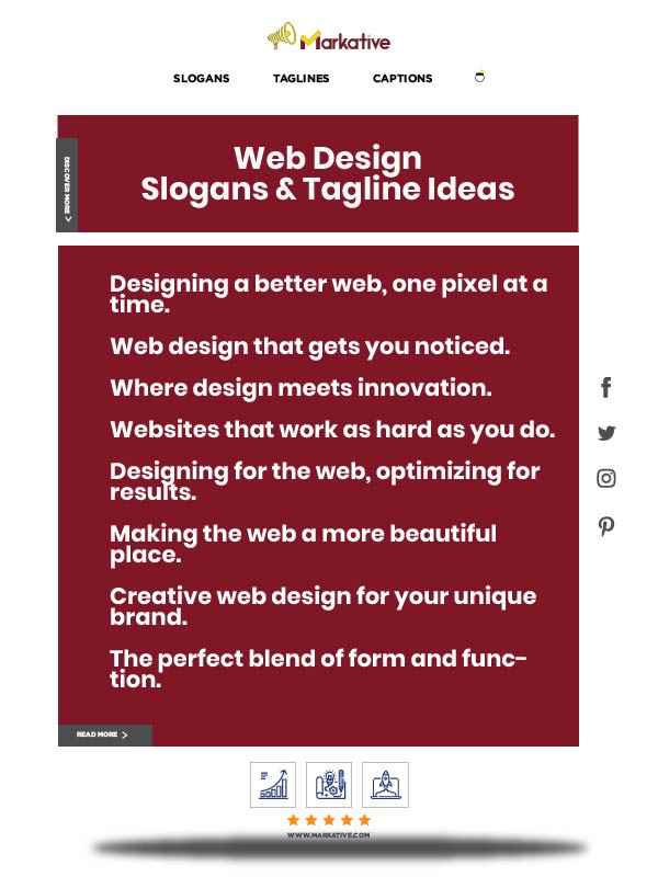 Website design slogans