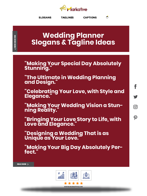Wedding Planning Taglines
