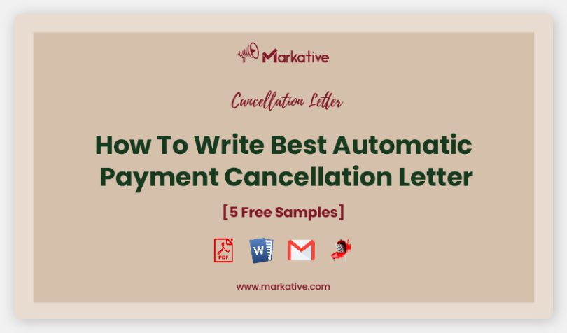 Automatic Payment Cancellation Letter
