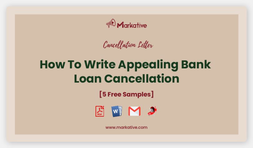 Bank Loan Cancellation Letter