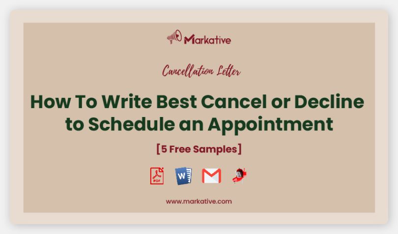 Cancel or Decline to Schedule an Appointment