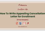Cancellation Letter for Enrollment