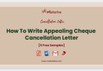 Cheque Cancellation Letter