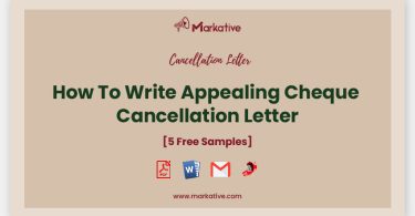 Cheque Cancellation Letter