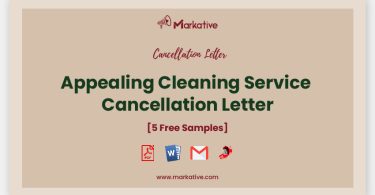 Cleaning Service Cancellation Letter
