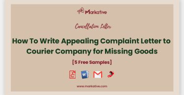 Complaint Letter to Courier Company for Missing Goods
