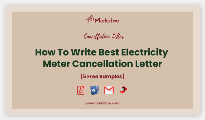 Electricity Meter Cancellation Letter