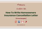 Homeowners Insurance Cancellation Letter