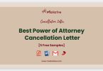 Power of Attorney Cancellation Letter