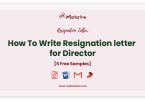 Resignation Letter for Board of Directors