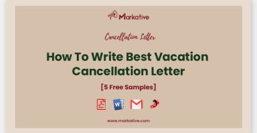 Vacation Cancellation Letter