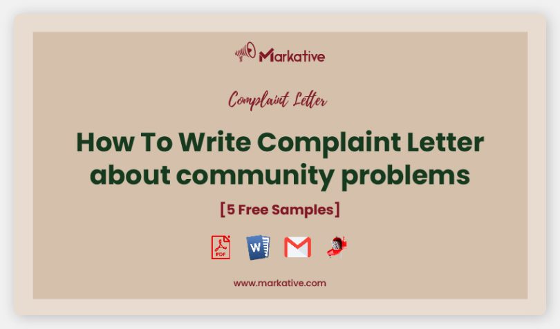 complaint letter about community problems
