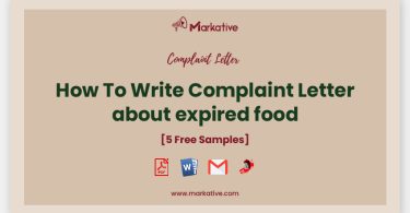 complaint letter about expired food