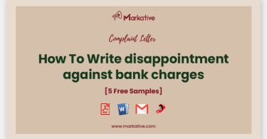 complaint letter against bank charges