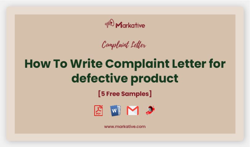 complaint letter for defective product